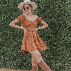 Gracie Dress in Rust